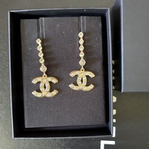 Chanel Gold CC Dangle Earrings